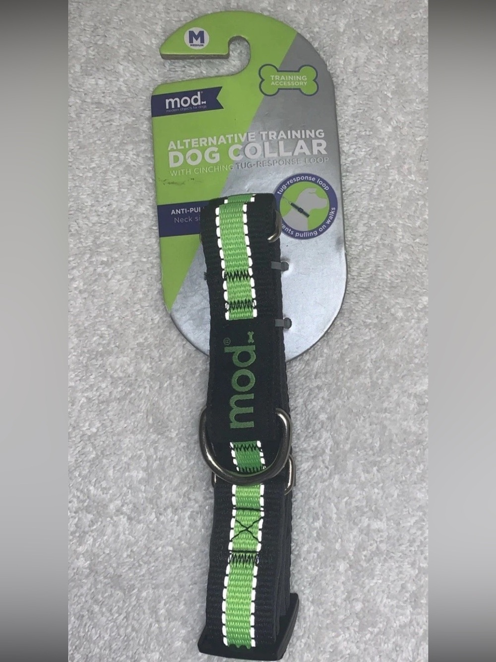 MOD Alternative Training Dog Collar Cinching Tug-Response Loop NWT M Martingale